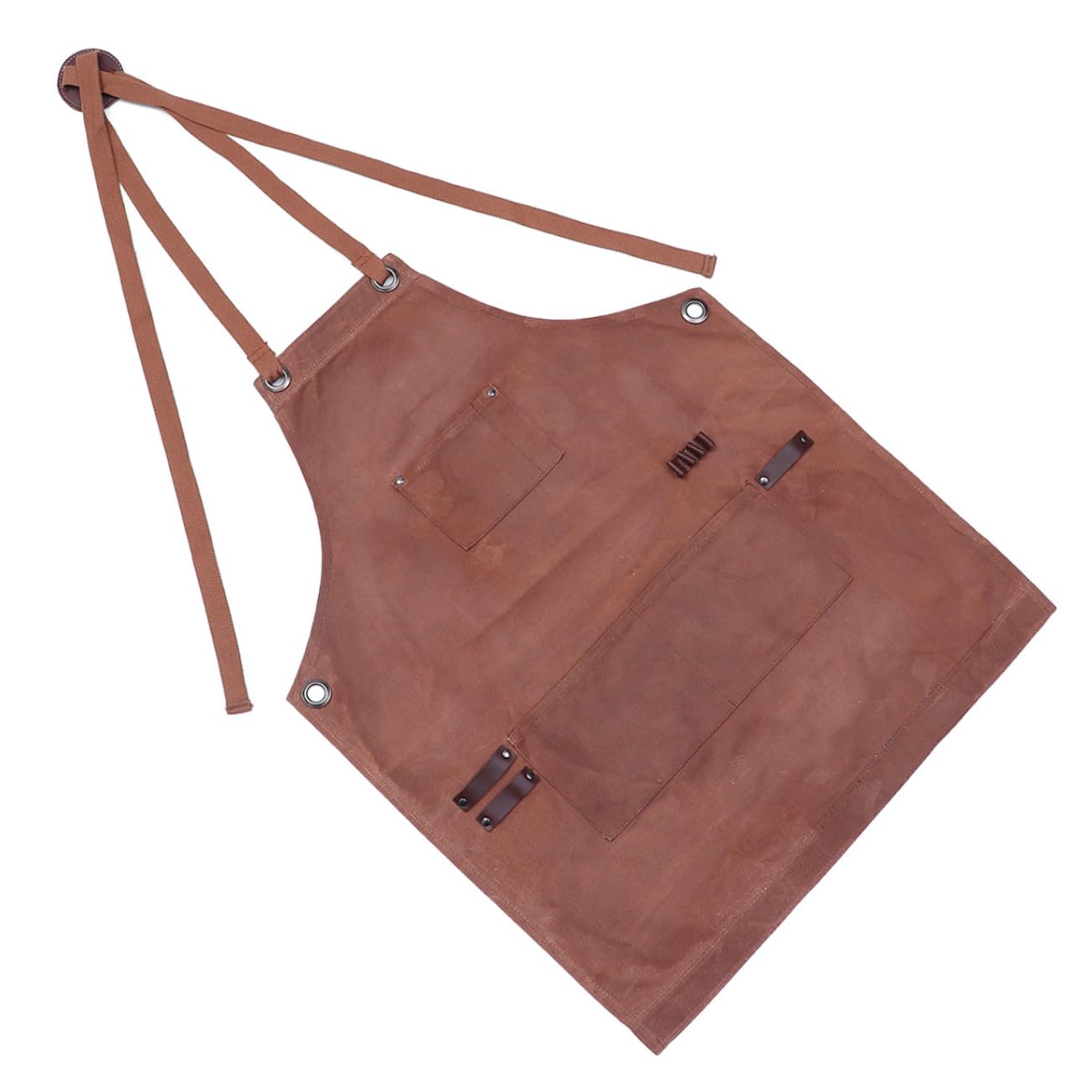 Holzbearbeitungsschürze Aus Gewachstem Canvas Mit Werkzeugtaschen Für Herren Arbeitsschutzkleidung Mit Doppelnähtiger Konstruktion Und Bequemer Rückengurteinlage