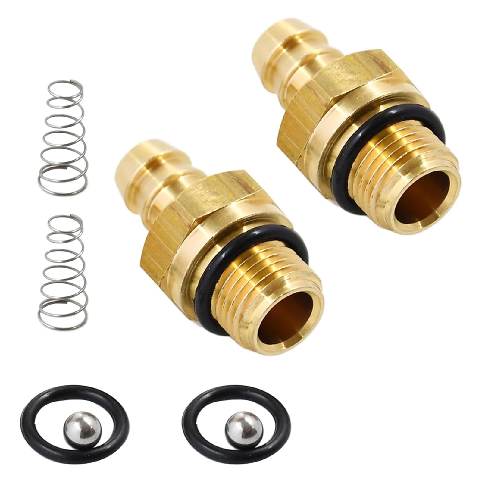 Tsophreniq Replacement Chemic Injectors Assembly For Pressure Washers Brass Barbs Check Valves Ball Spring O Rings Component Pressure Washer Injectors