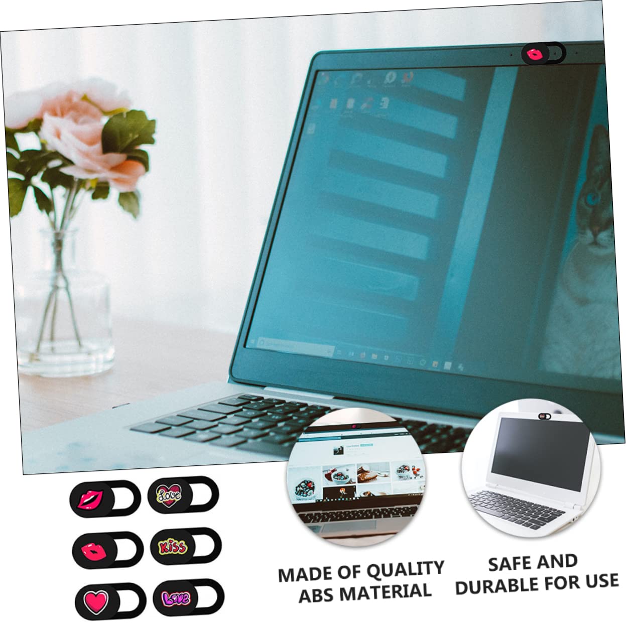 SHINEOFI 3 Series Cubierta Deslizante para Cámara De Privacidad Protección De Webcam Ultra Delgado Y Uso Compatible con Ordenadores Portátiles Y Móviles 6 Piezas X 3