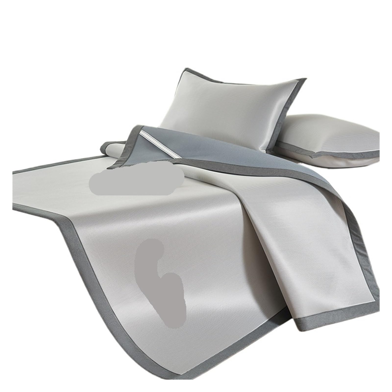 Seda helada premium en sábana de tres piezas blanca de 200x220cm para cama doble