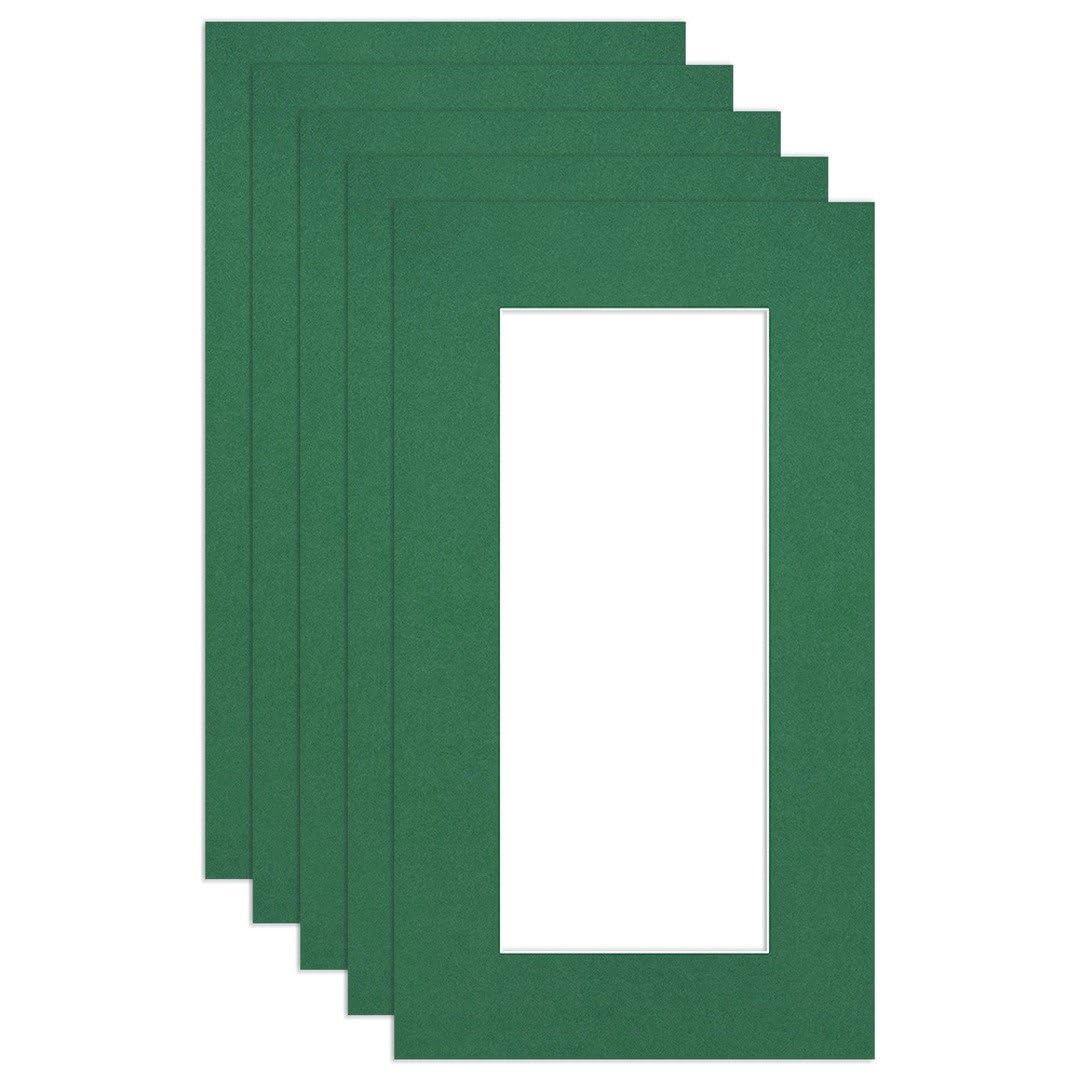 Procut Global 16x9" Emerald Picture Mounts to Fit 12x5" Aperture - Precision Cut Cardboard Photo Mount - Ideal for Frames, Prints, Artwork & Certificates - Sizes & Colours Available - 5 Pack โ image 1