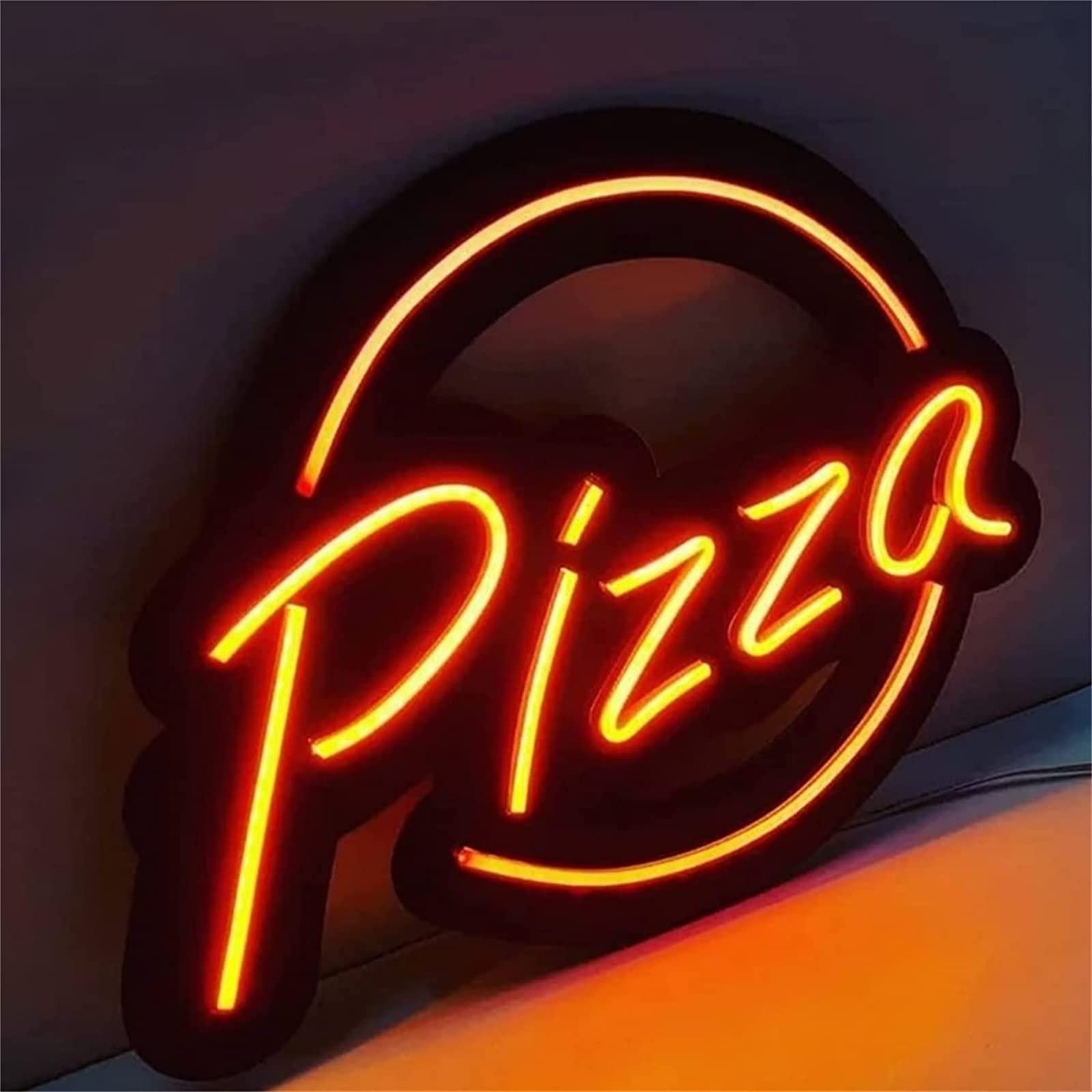 Pizza Neon Sign Led Modélisation Lumière Lettres Lumineuses Enseigne Panneau Acrylique Néon Lumière Décorative, 45X32cm
