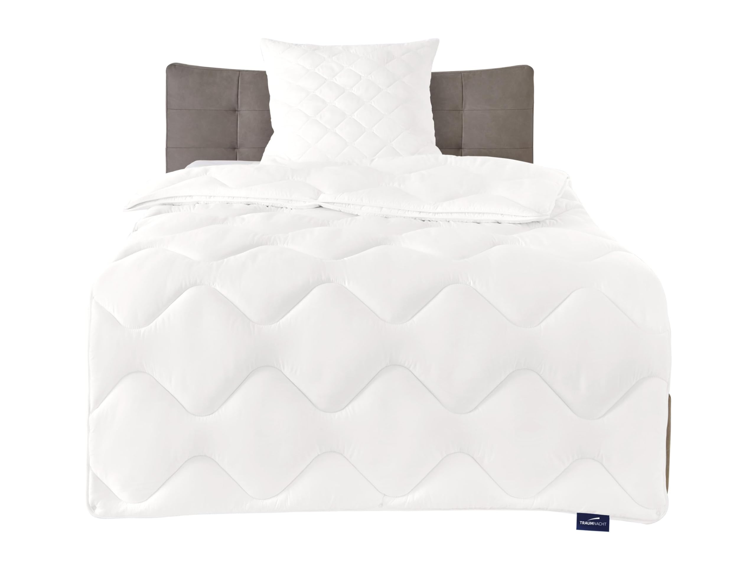 Traumnacht Comfy Cotton 4-Jahreszeiten teilbare Bettdecke, aus Baumwolle, Weiß, 135 x 200 cm, waschbar, Öko-Tex zertifiziert, produziert nach deutschem Qualitätsstandard