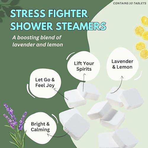 Miniatura 11 de Stress Fighter - Vaporizadores de ducha para relajarse, regalo de Navidad, relleno de calcetines para adultos, fabricado en Estados Unidos, tabletas