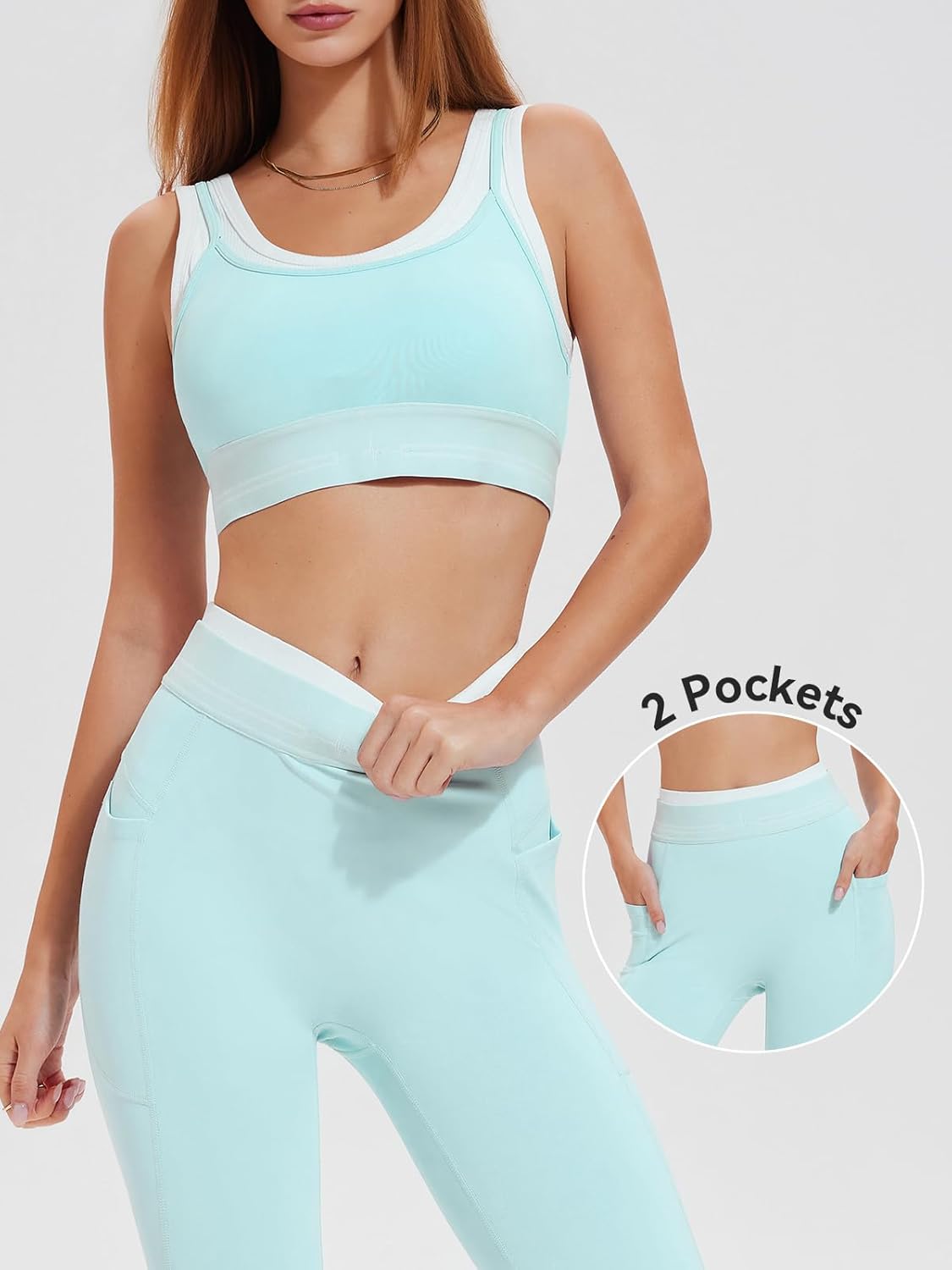 Airfree Womens Workout Sets 2 Piece Seamless Sport Bra Matching High Waist Leggings Gym Yoga Outfits Pilates Work Out Clothes - Image 4