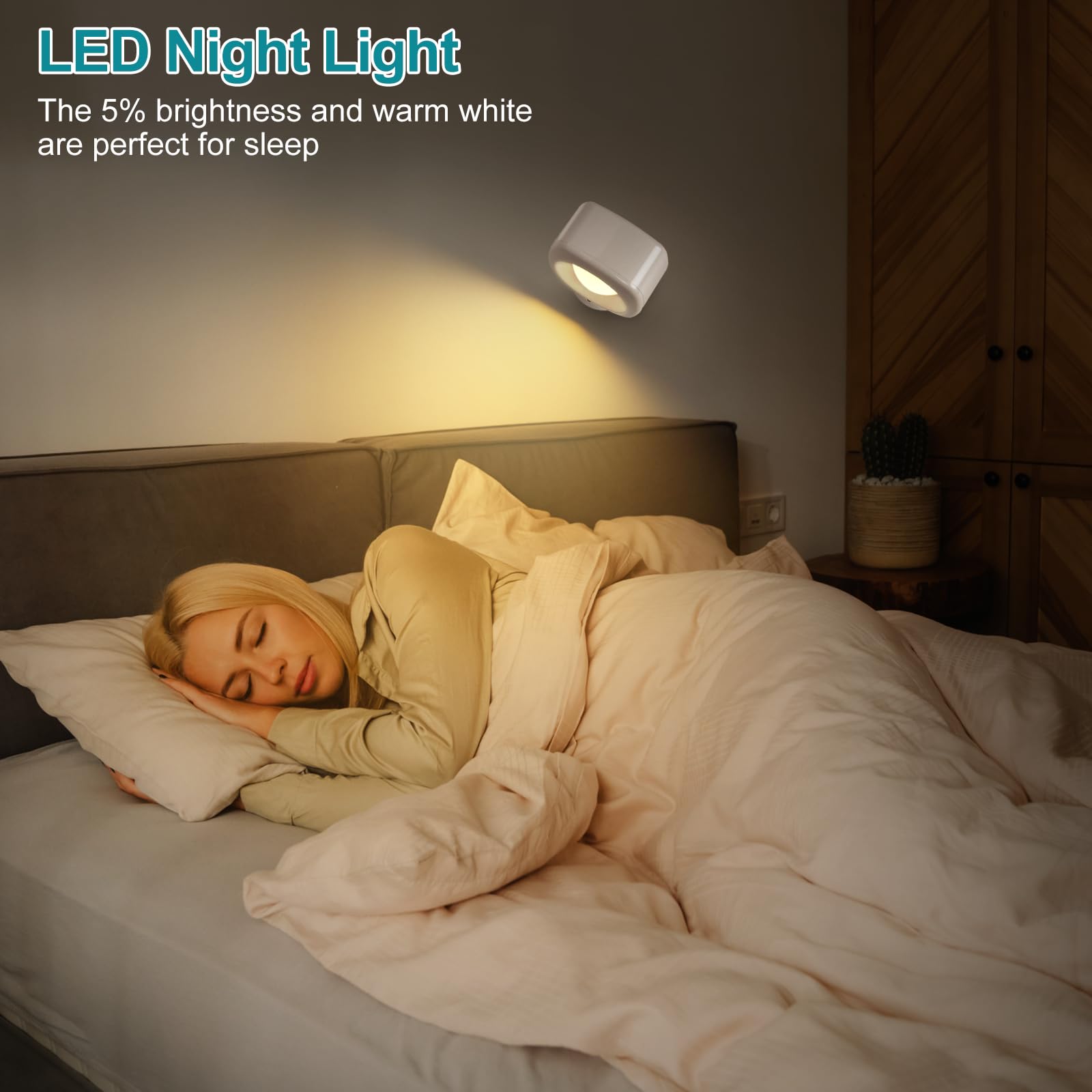 Applique Murale Intérieure, Lampe Led Avec Télécommande Usb-C