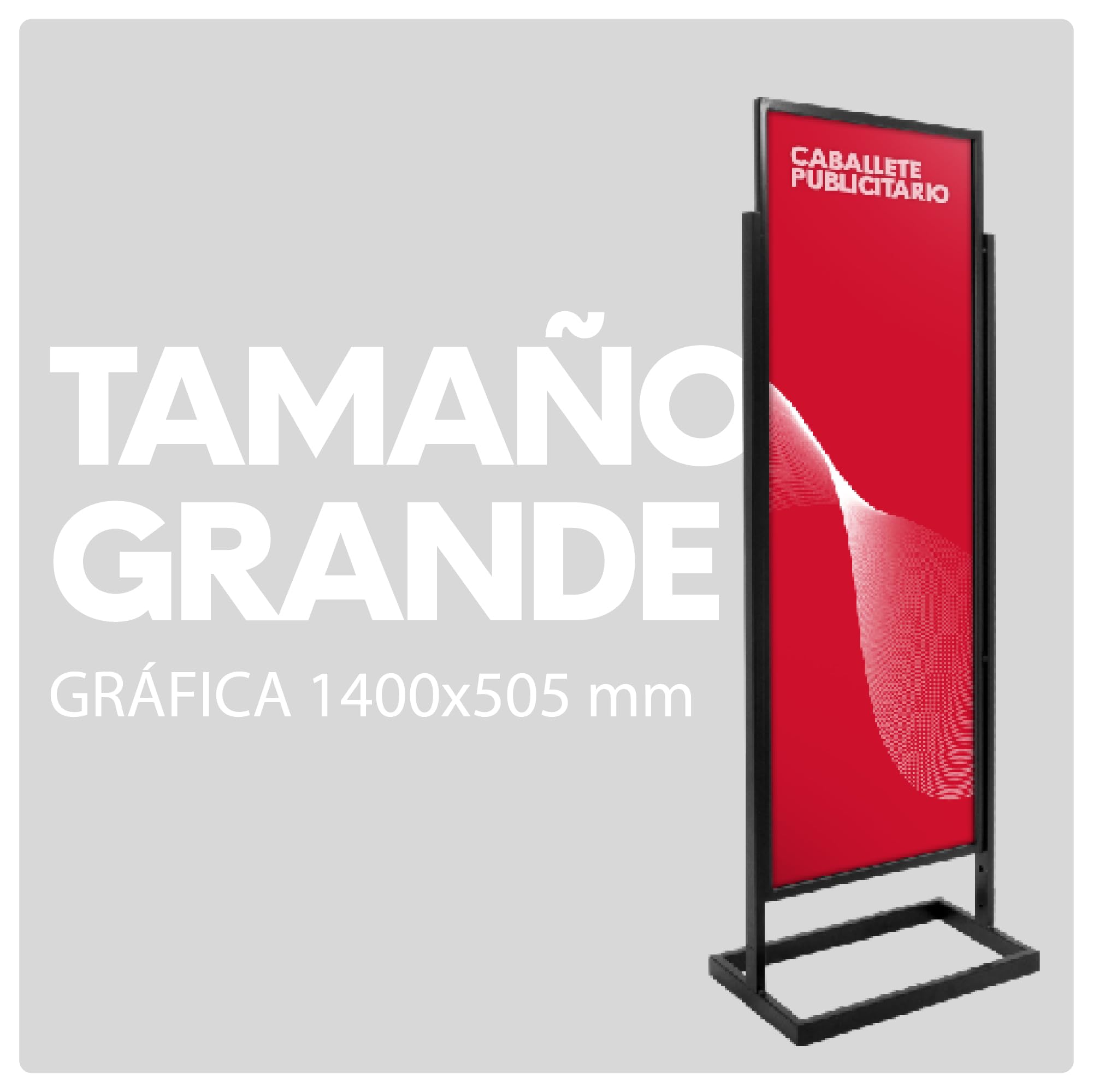 Soporte Publicitario de Acero Negro | Estructura Resistente para Carteles Promocionales | Fácil Montaje y Transporte | Apto para Gráficas 505x1400mm