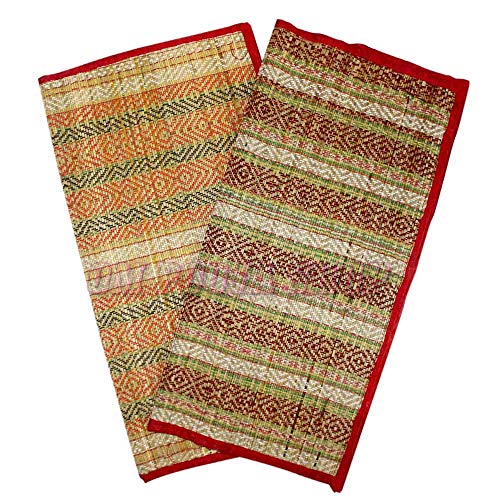 Om Pooja Shop Kusha Aasan for Dhyanam & Mantra Jaap Set of 2 (18 inch)