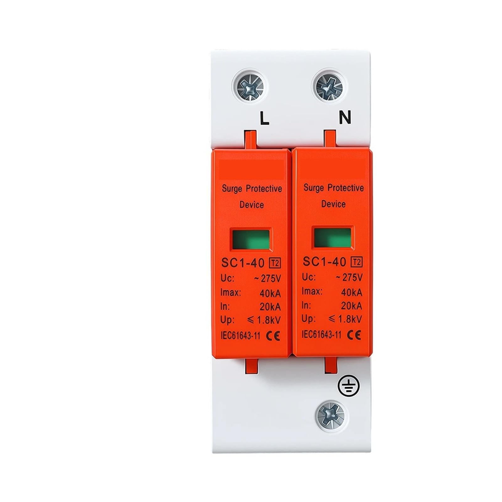 Dispositif de protection contre les surtensions AC 2P SPD 275V 40KA