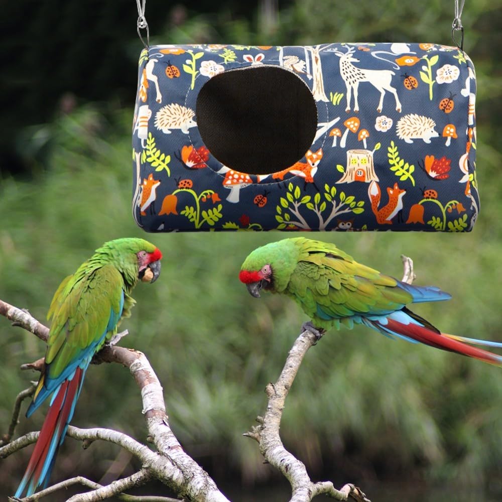 MiOYOOW Hamac Oiseau Perroquet, Lit Nid d'oiseau à Suspendre Respirant pour Perruches Perroquet Gris d'afrique Perruches Inséparable