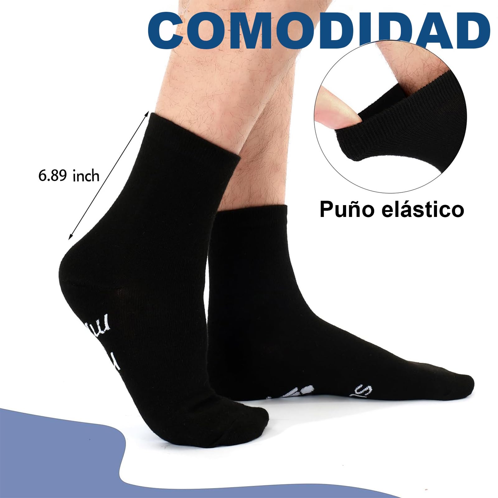 BONANGEL Calcetines Hombre Divertidos Moto Antideslizantes Algodón 39-46 Regalos Originales