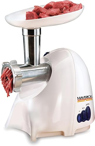 Maverick Molinillo de carne de lujo de 575 W, molinillo eléctrico de alta resistencia para carne, salchichas y preparación de alimentos, acero