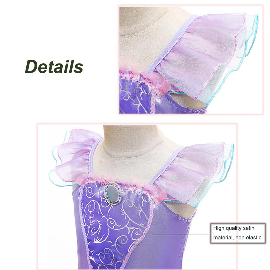 Disfraz de sirena para niñas 2-3 años con accesorios miniatura 2