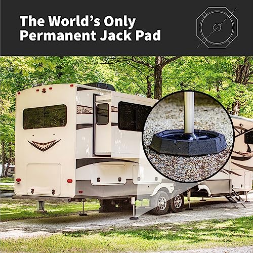 Image of SnapPad XTRA Singles RV Jack Pads - Fit for Fifth Wheels, Class A & B Motorhomes, Travel Trailers - Compatible with Major RV Brands & Leveling Systems - For 9 inch Round Jack Feet - Made In USA