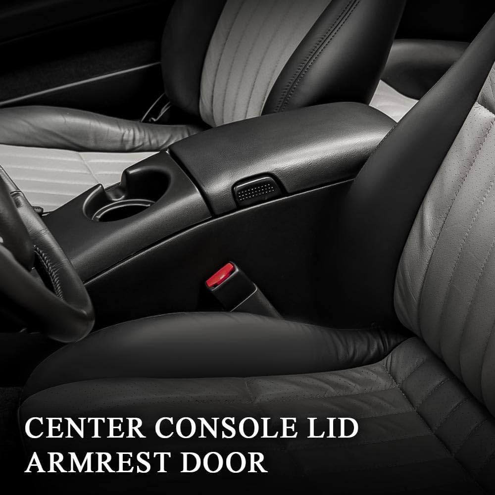 G-PLUS Center Console Lid Armrest Door Compatible with Chevy Camaro/Pontiac Firebird 1997-2002 Black 10423155 10273748