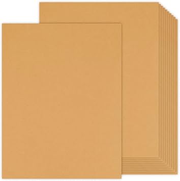 24 ورقة بني فاتح Cardstock 8.5 x 11 ورق كرافت ، ورق طابعة بطاقة Goefun 80lb للدعوات ، القوائم ، الحرف اليدوية ، بطاقات DIY