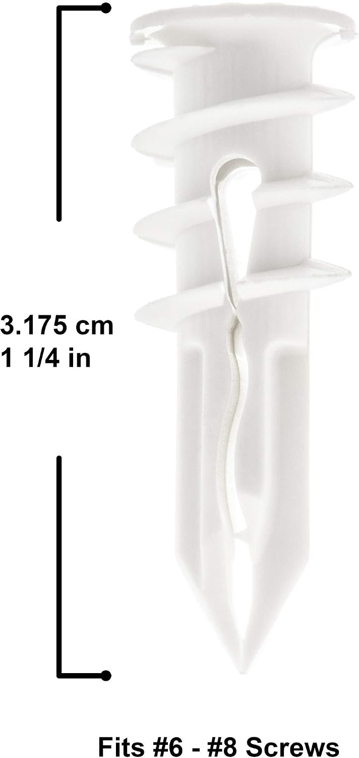 Frее Shірріng оƒƒеr TOGGLER SnapSkru SPM Mini Self-Drilling Drywall Anchor, Glass-Filled Nylon, Made in US, for #6 to #8 Fastener Sizes (200 Pack)