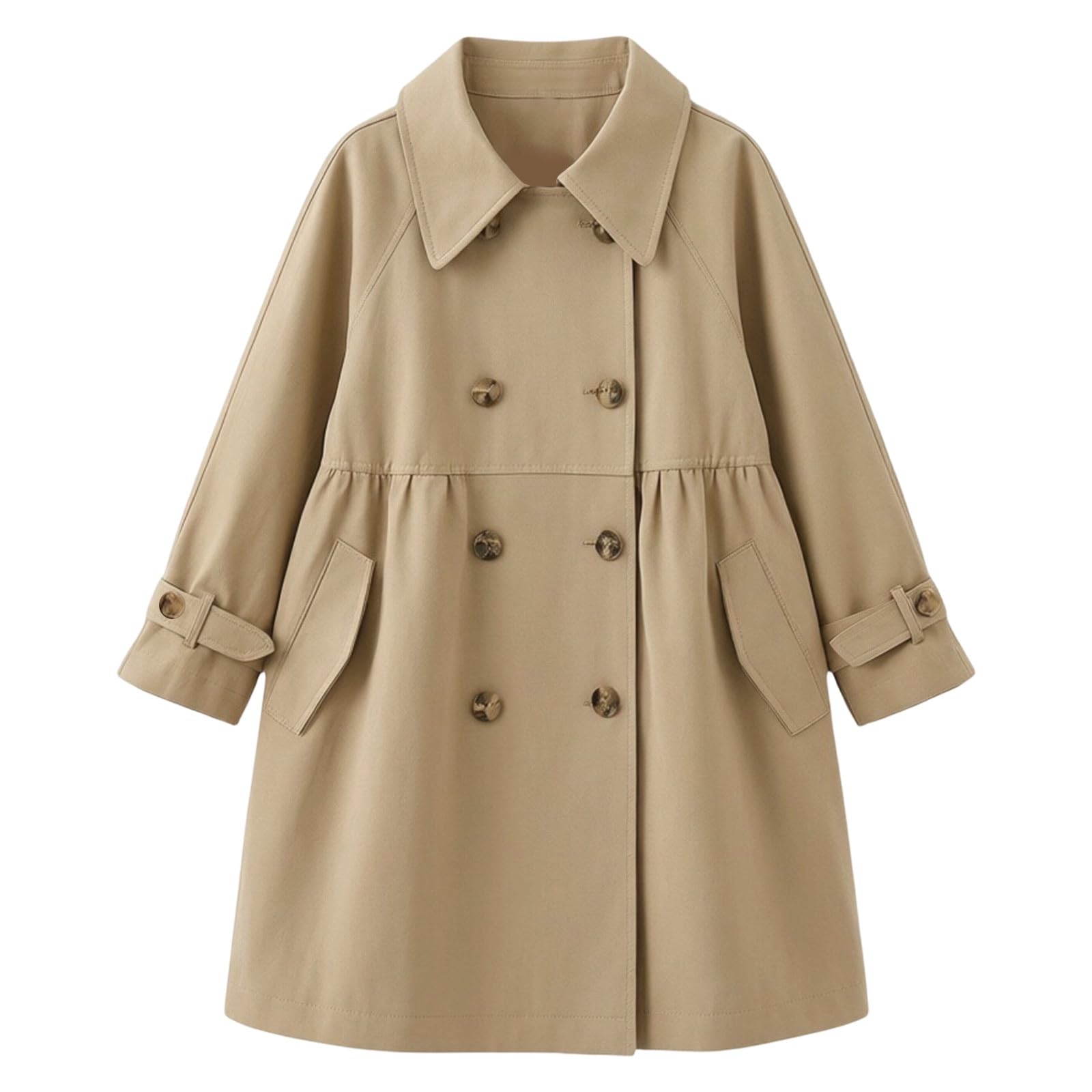 Cappotto britannico senza tempo per bambine delle elementari – Un capospalla classico per avventure quotidiane all'insegna del gioco.