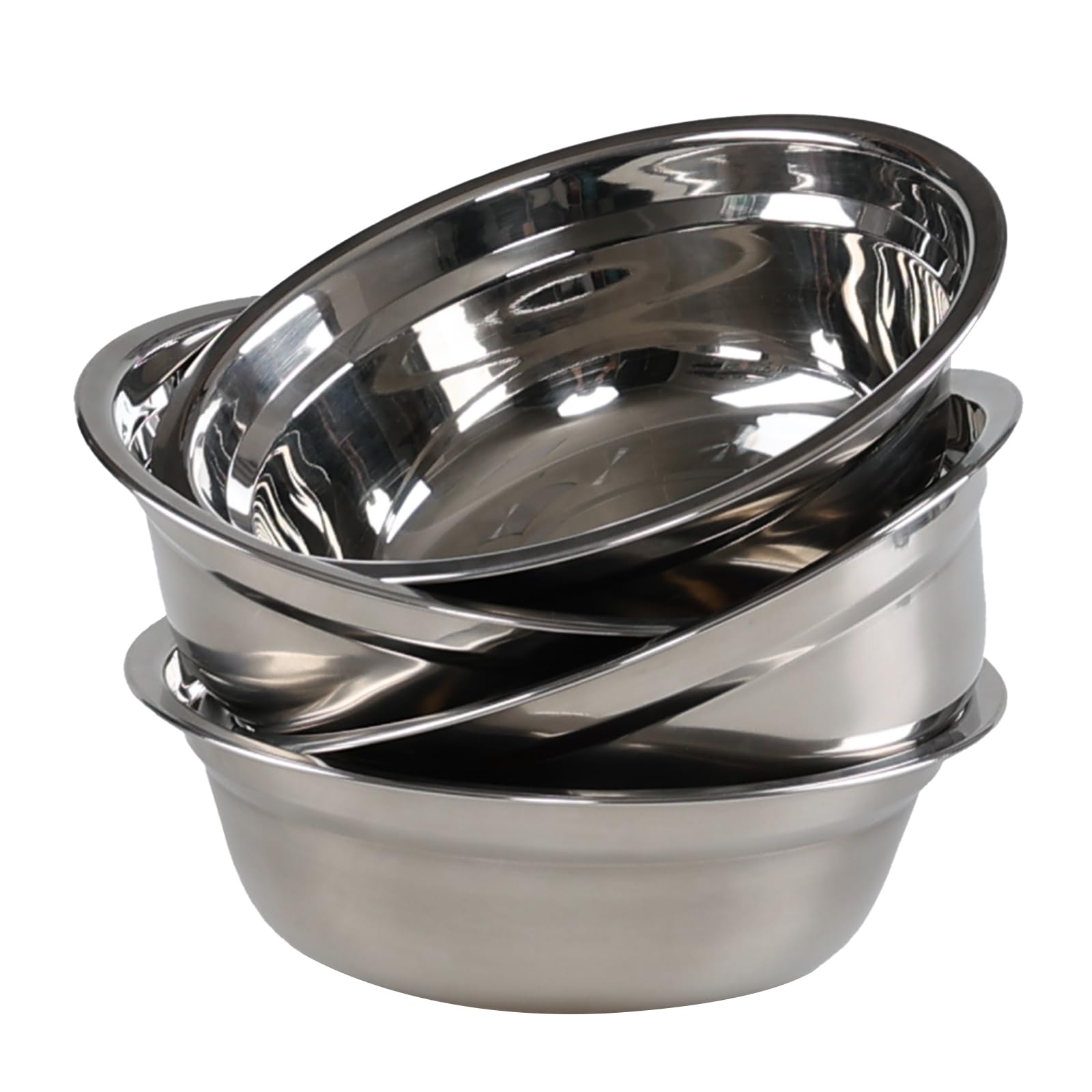 Uumitty 4-Pack Stainless Steel Mixing Bowls/Metal Prep Bowls, Salad Serving Bowl Set
