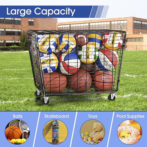 Mythinglogic-Rolling-Ball-Storage-Cart-Sports-Equipment-Storage-Organizer-for-GarageBasementEntryway-Ball-Storage-Bin-with-Casters-Extra-Large