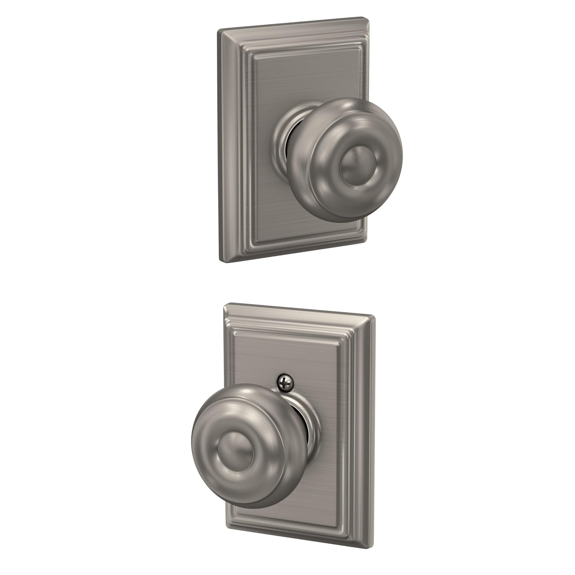 Schlage Georgian Hall/Closet Passage Door Knob, Satin Nickel