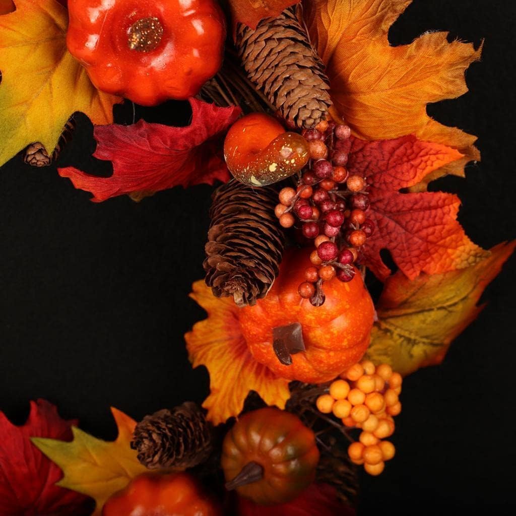 AGAATI Türkranz, Türkranz, Herbstkränze für die Haustür, l Kürbis und Kranz Herbstkranz für Halloween