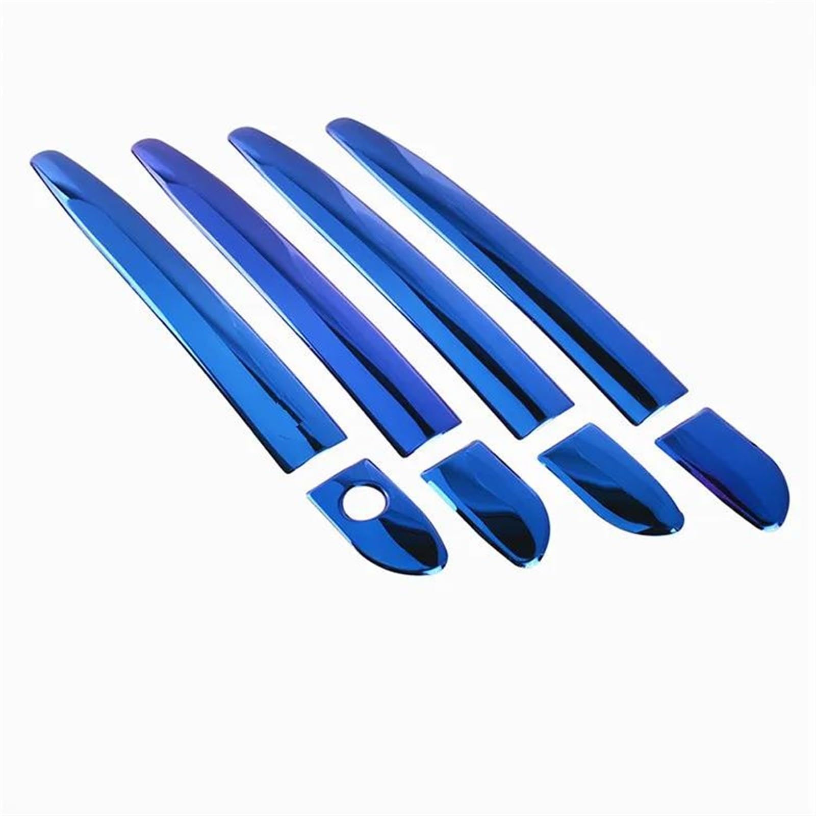 NOHEEU Car Exterior Door Handle Trim Cover Parts Accessories for Mazda CX-9 CX9 CX 9 MK2 2016-2018(0 Blue Buttons)