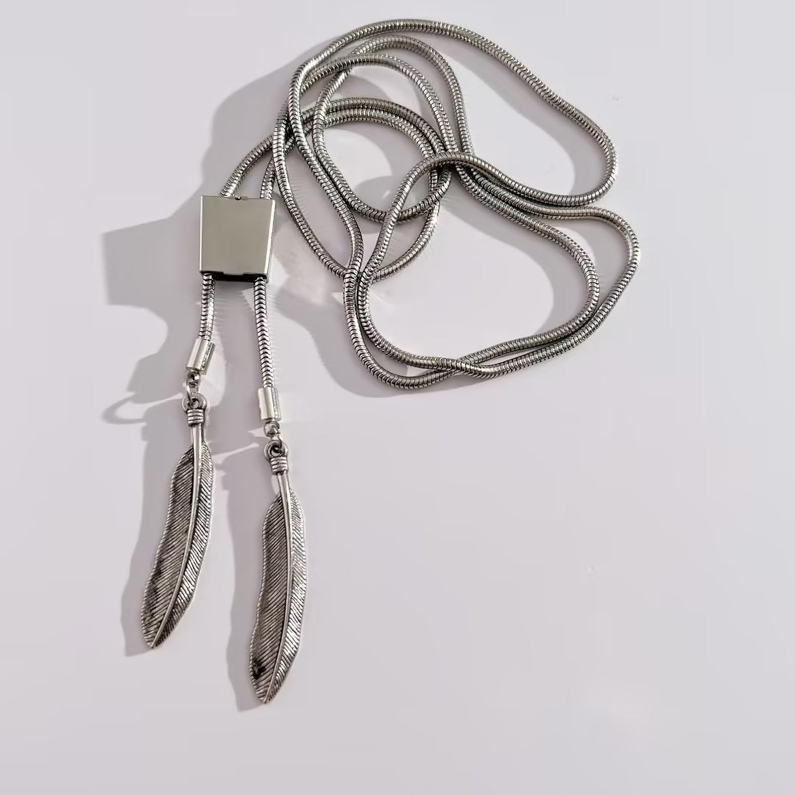 Cravatte da Cowboy, Collana con Cravatta da Cowboy Metallo Intrecciato Cordino
