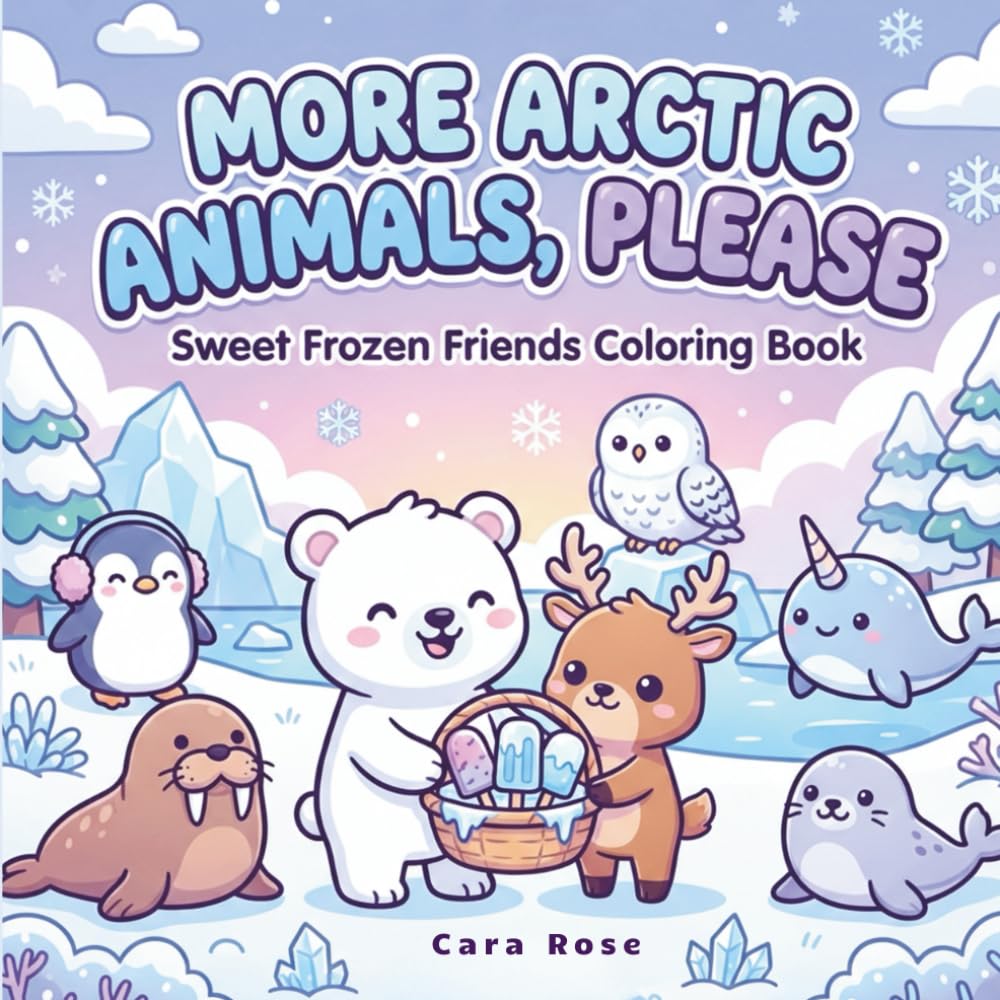 More Arctic Animals, Please: Cute Polar Animals Coloring Book for Kids and Adults (Cute Animals)