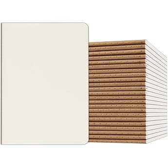 A5 Blank Kraft Paper Notebooks 72 Pages No Lines 20