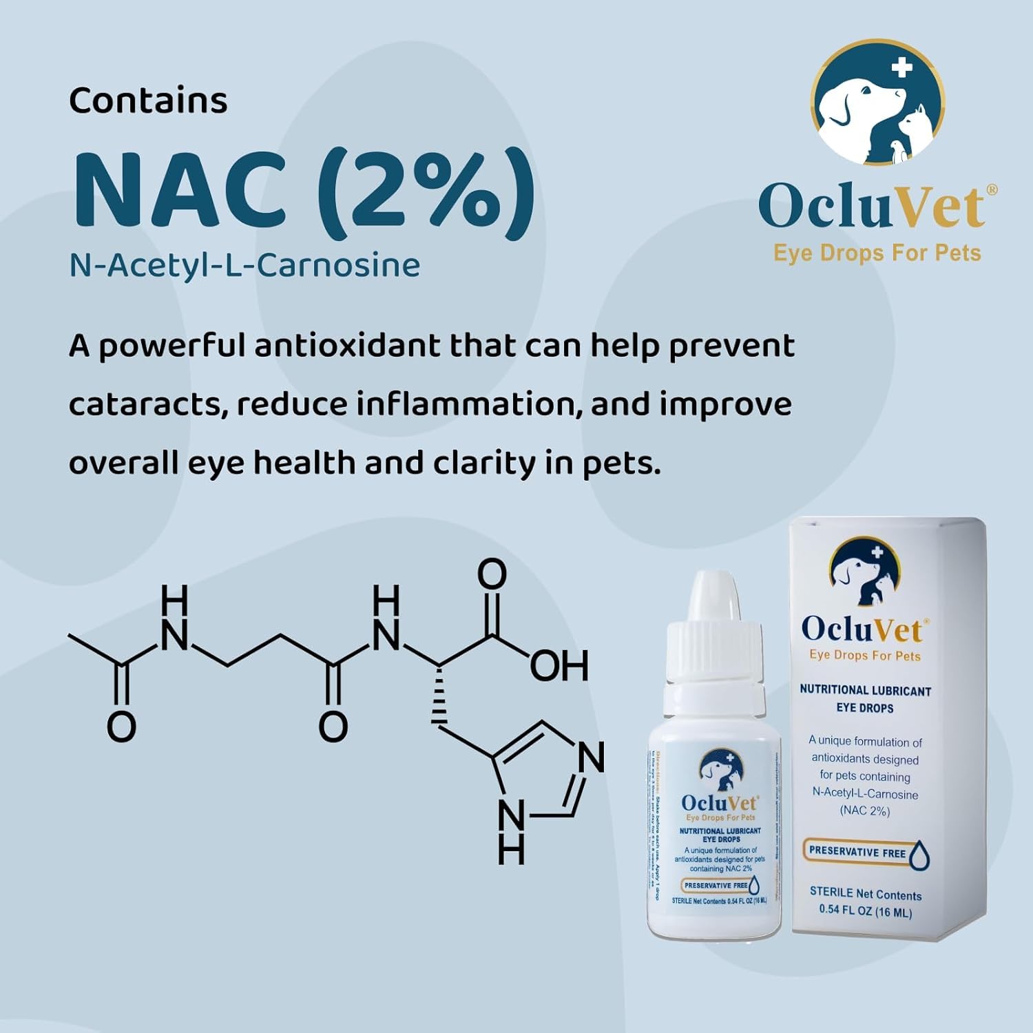 acetyl l carnitine eye drops Amazon.com : Eye Drops for Pets | Clinically Studied Antioxidants for Pets  | Made in The USA | Includes 2% N-Acetyl-L-Carnosine (NAC) | 16mL
