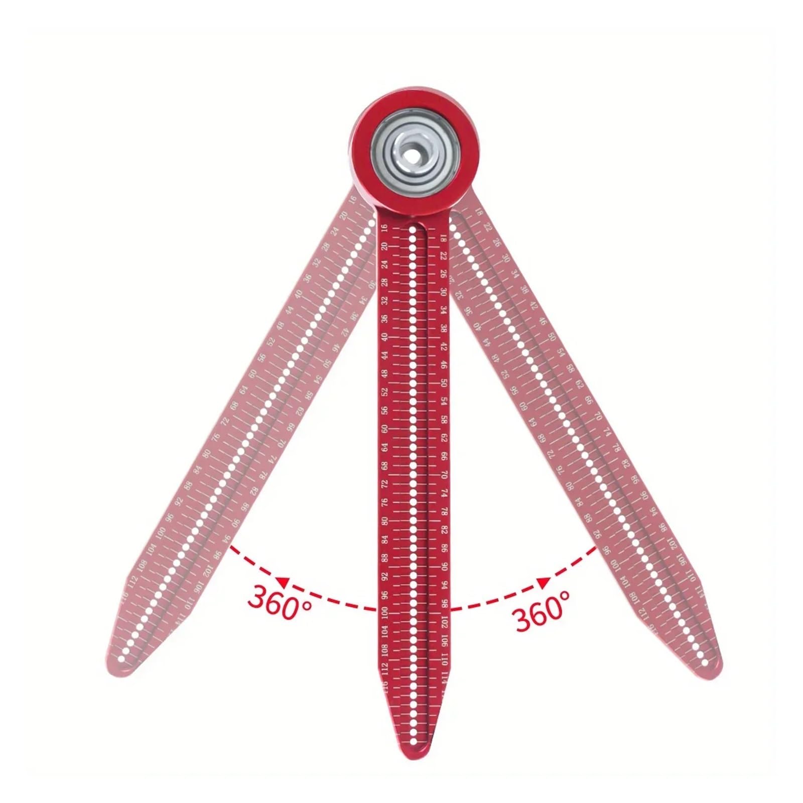 GUYTRM Calibro di tracciatura Compasso da disegno for carpenteria Righello for fori circolari Calibro di tracciatura di precisione Strumento di misurazione della marcatura lingli
