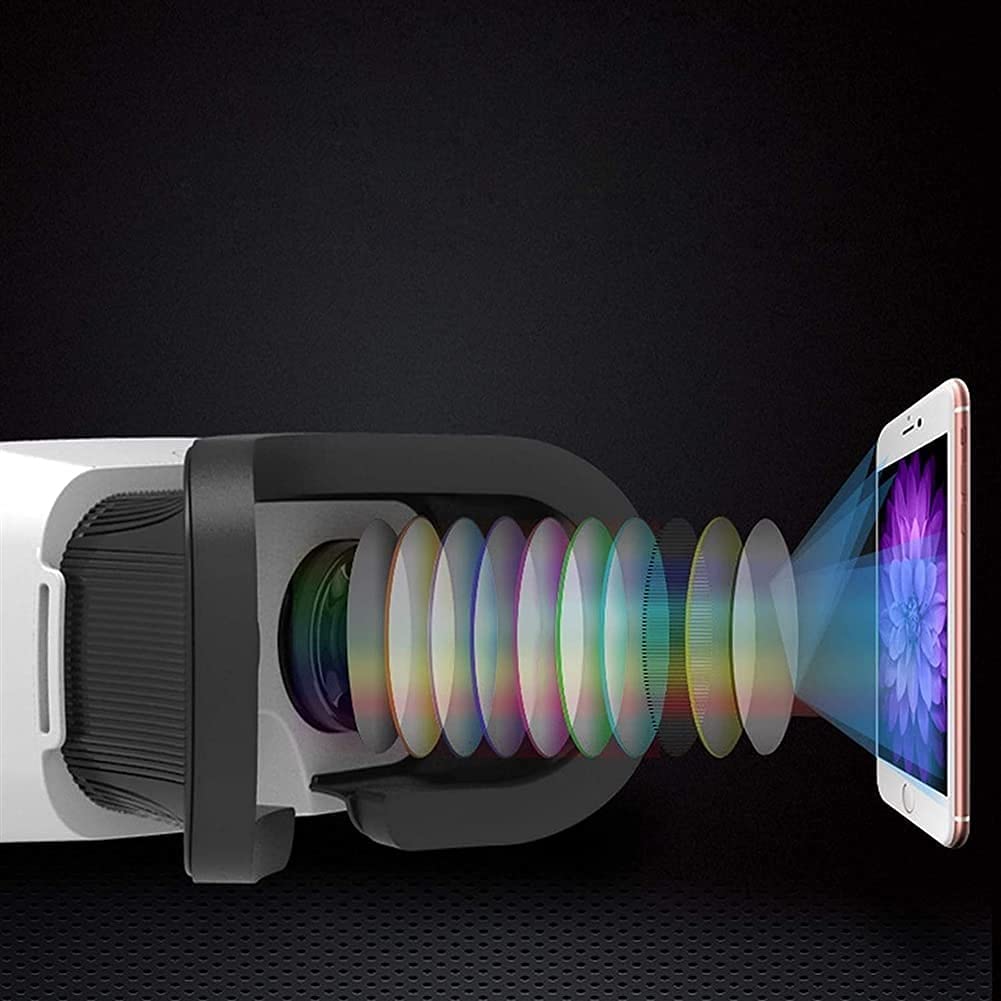 VR Headset 3D VR Glasses VR 3D Virtual Reality Headset for Movies and Games VR Glasses Goggles Compatible with 4.7-6.53 Inch iOS Android Smartphones