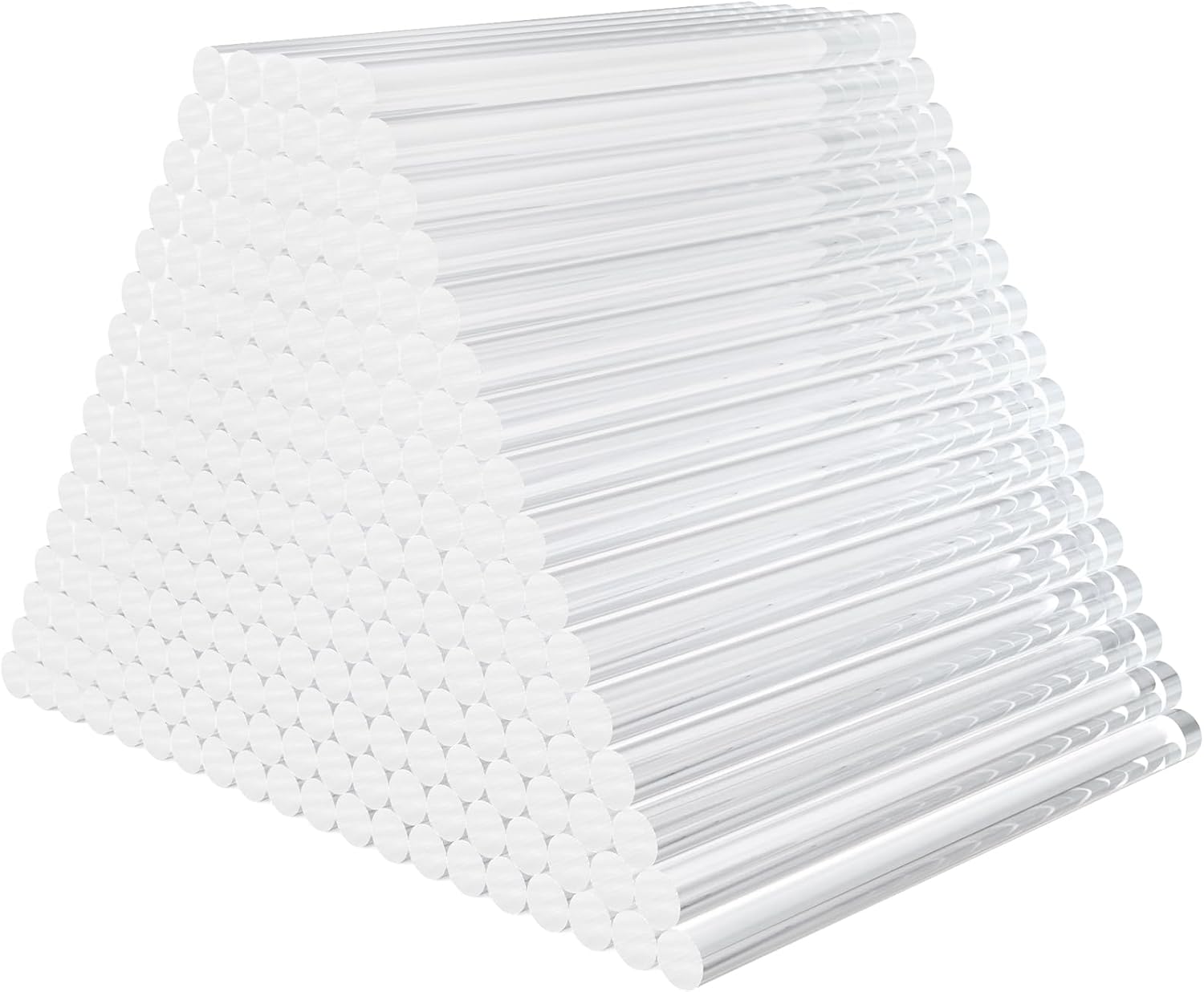 200 Pack Crystal Clear Hot Glue Sticks - 4 inch Long x 0.43 inch 7/16 Hot Glue Sticks Full Size for Fabric, Wood, Metal, Glass, Plastic, Floral