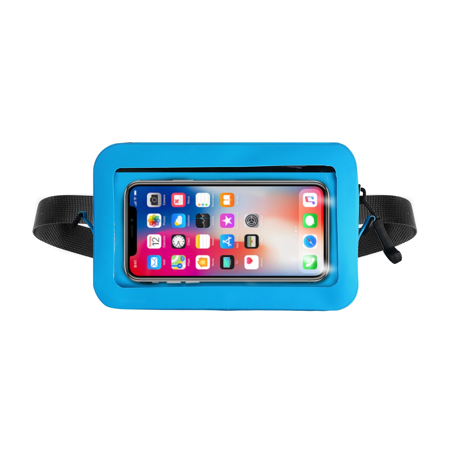 Thurso SURF 1L Waterproof Dry Bag Pouch with Touch Screen - Phone Case for Swimming, Beach, Kayaking, Hiking - IPX8 Keeps iPhone/Samsung/Gear Dry - Bright Blue