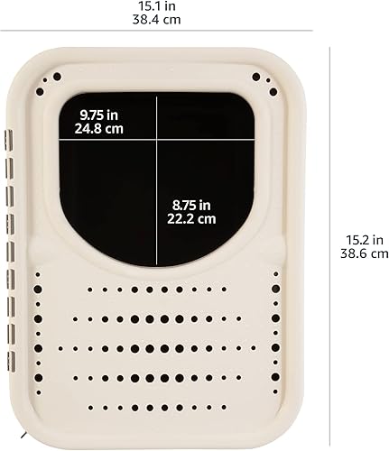 Miniatura 5 de Tienda Basics Caja de arena antiadherente para gatos con tapa de filtro, grande