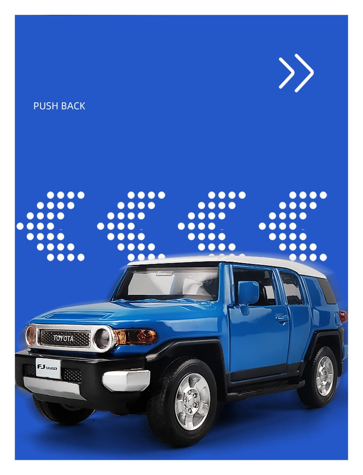 Veicoli a Motore in Scala 1:32 Para TOYOTA FJ Cruiser Aleación De Simulación Todoterreno Modelo De Coche Fundido A Presión Sonido Ligero Vehículo De Juguete Modello di Auto Replica ( Color : Black )