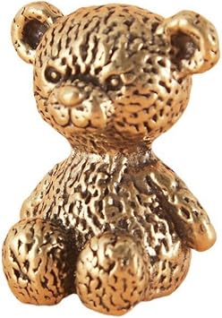 Small Brass Animals Statues,Solid Copper Decorations,Small Brass Metal Statue,Decor Figurine,Ideal Decor for Home,Office,or Cafe,Collection GiftsBear