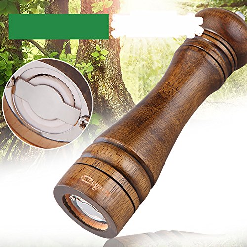 Topelec 8 Inch Klassieke Houten Zout en Peper Mill Massief Eiken Houten Peper Molen met Sterke Verstelbare Keramische… - Image 4