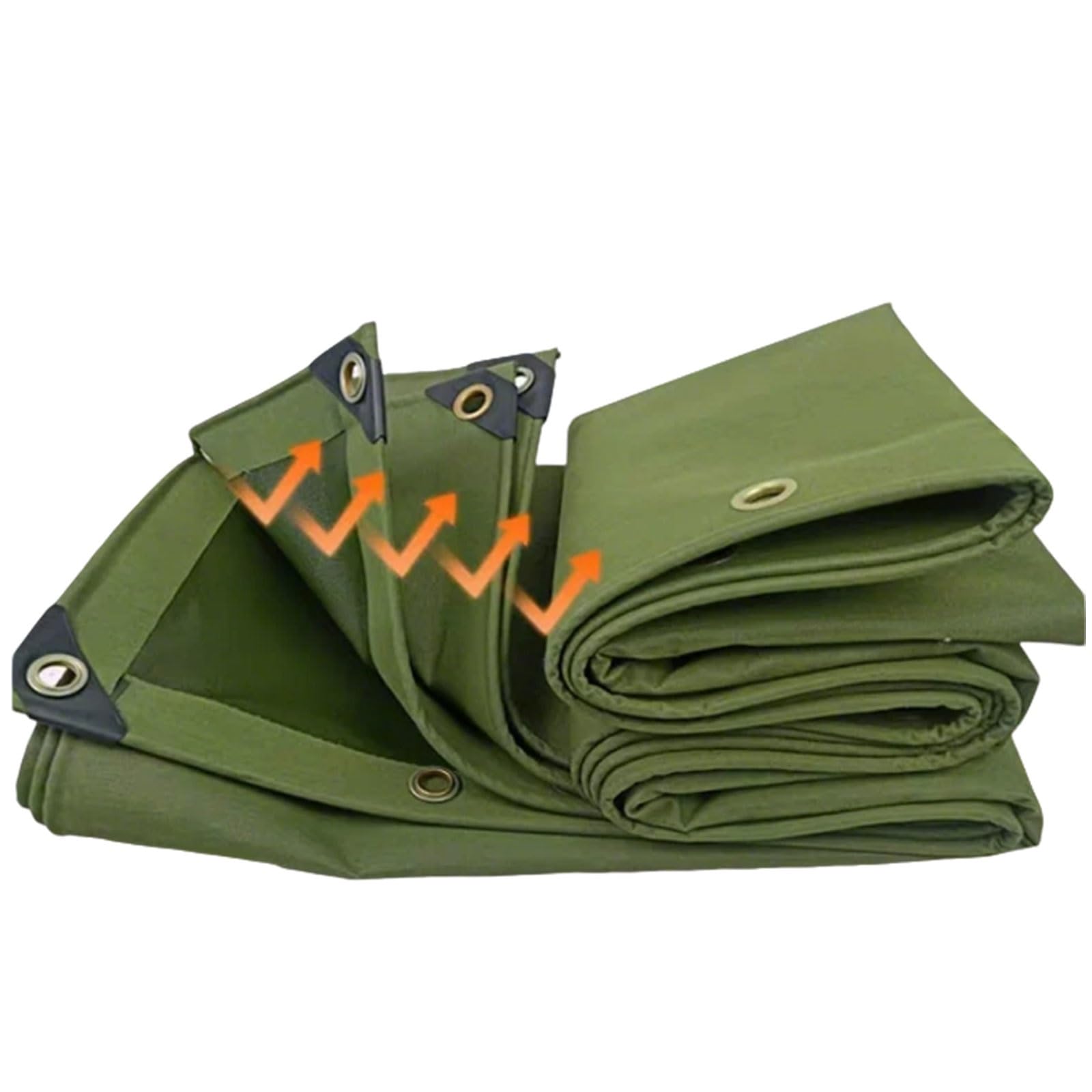 Bâche imperméable robuste en toile renforcée avec œillets pour camping et protection extérieure
