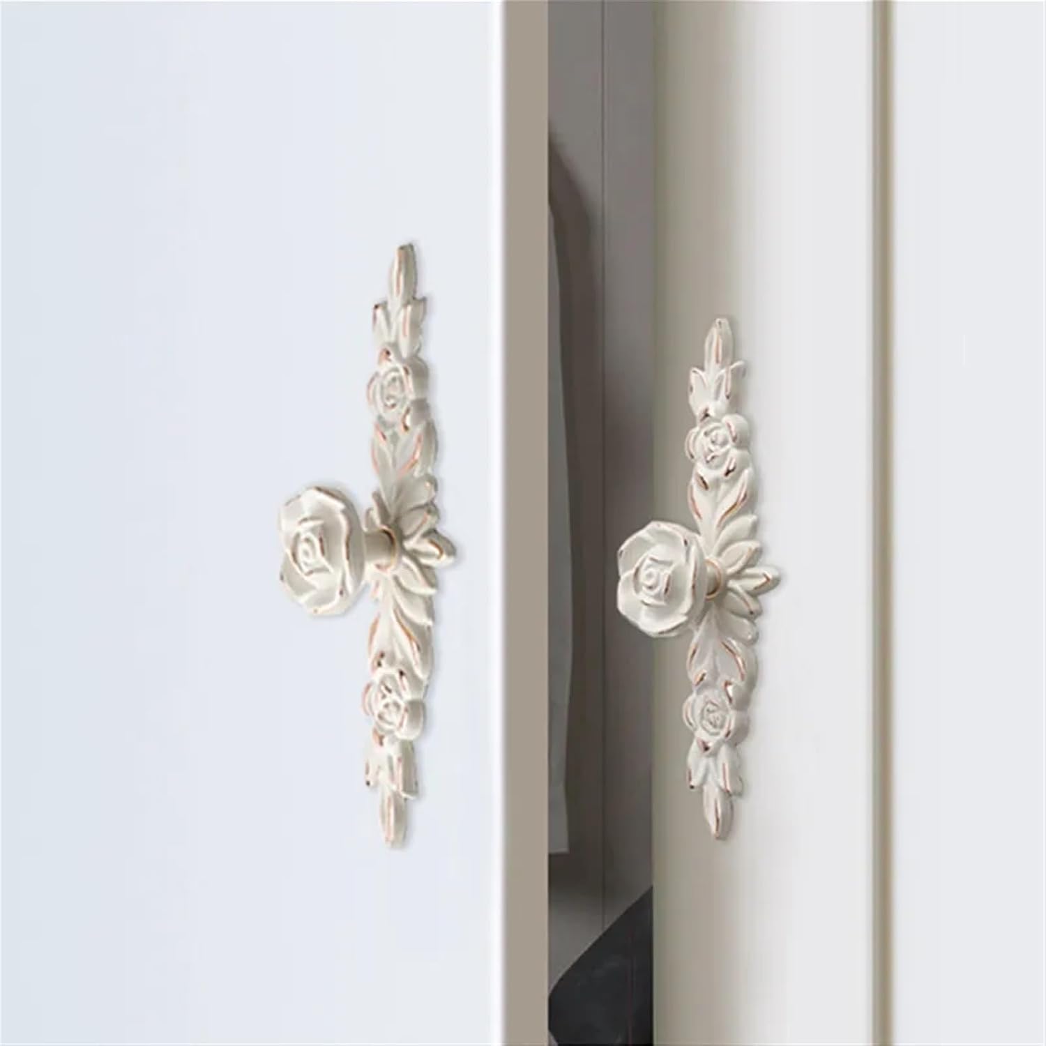 Kitchen Cabinet Handles Zinc Alloy Drawer Knobs Wardrobe Cupboard Door Pulls Furniture Hardware 2Pcs(L)