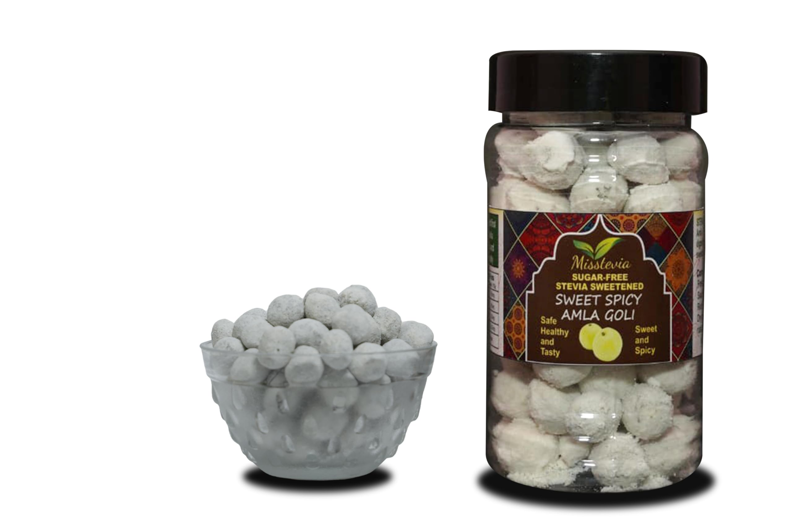 Misstevia Sugar Free Amla Goli Sweet and Spicy |Sweetened with Stevia| Kids and Diabetes Friendly|Made of Fresh Amla Fruits | Sugar Free Mouth Freshener | Natural and Sugar Free Mukhwas| 110gm (B0B6JF1GQD) Amazon Price History, Amazon Price Tracker