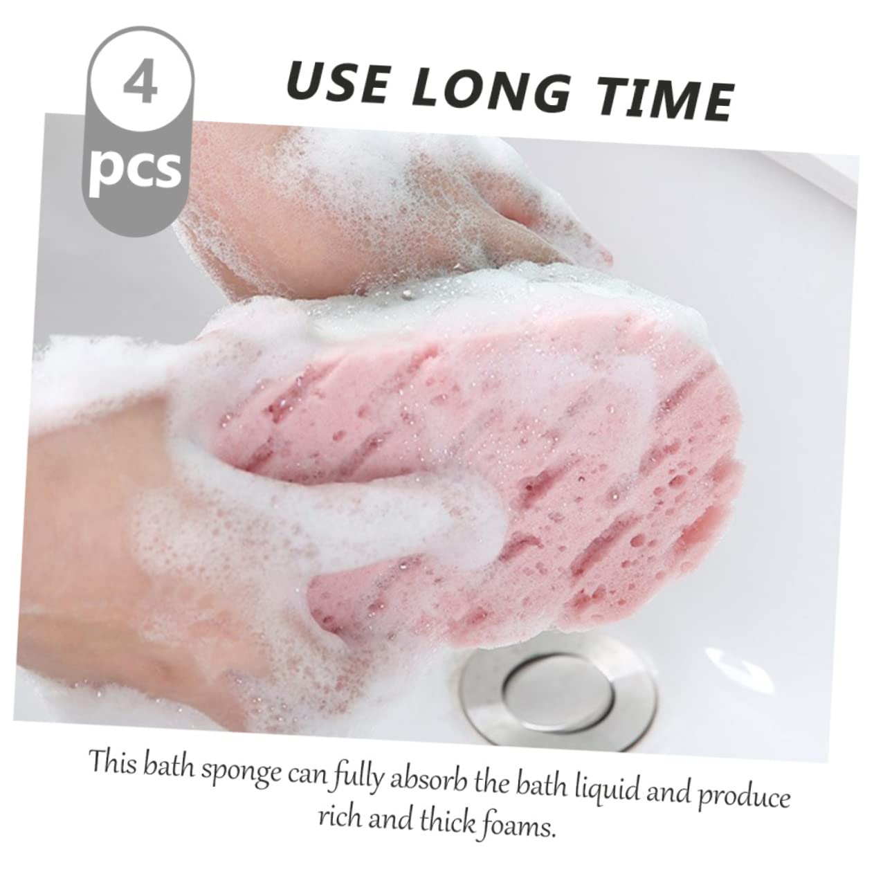 Beavorty 16 Piezas esponja depurador depuradores de baño para hombres esponja de baño dry soon corporal de espalda de espesar