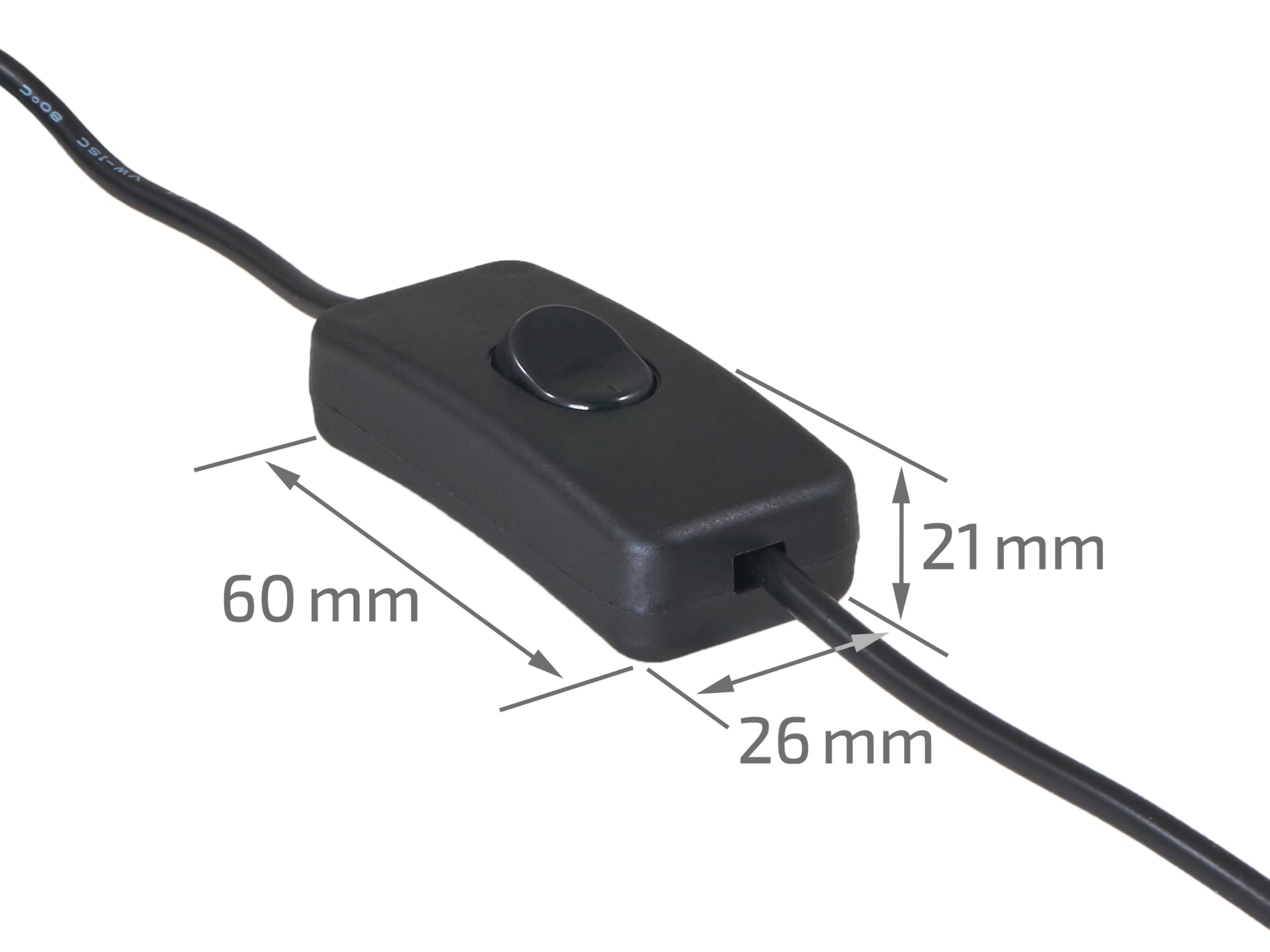 Zasilacz Wtyczkowy LED 12V 24W 2A – Z Włącznikiem – Zasilacz do Taśm LED, Sprzętu Audio, Urządzeń Elektronicznych – IP20 – Pasywne Chłodzenie – 82 x 50 x 34 [mm] (Czarny)