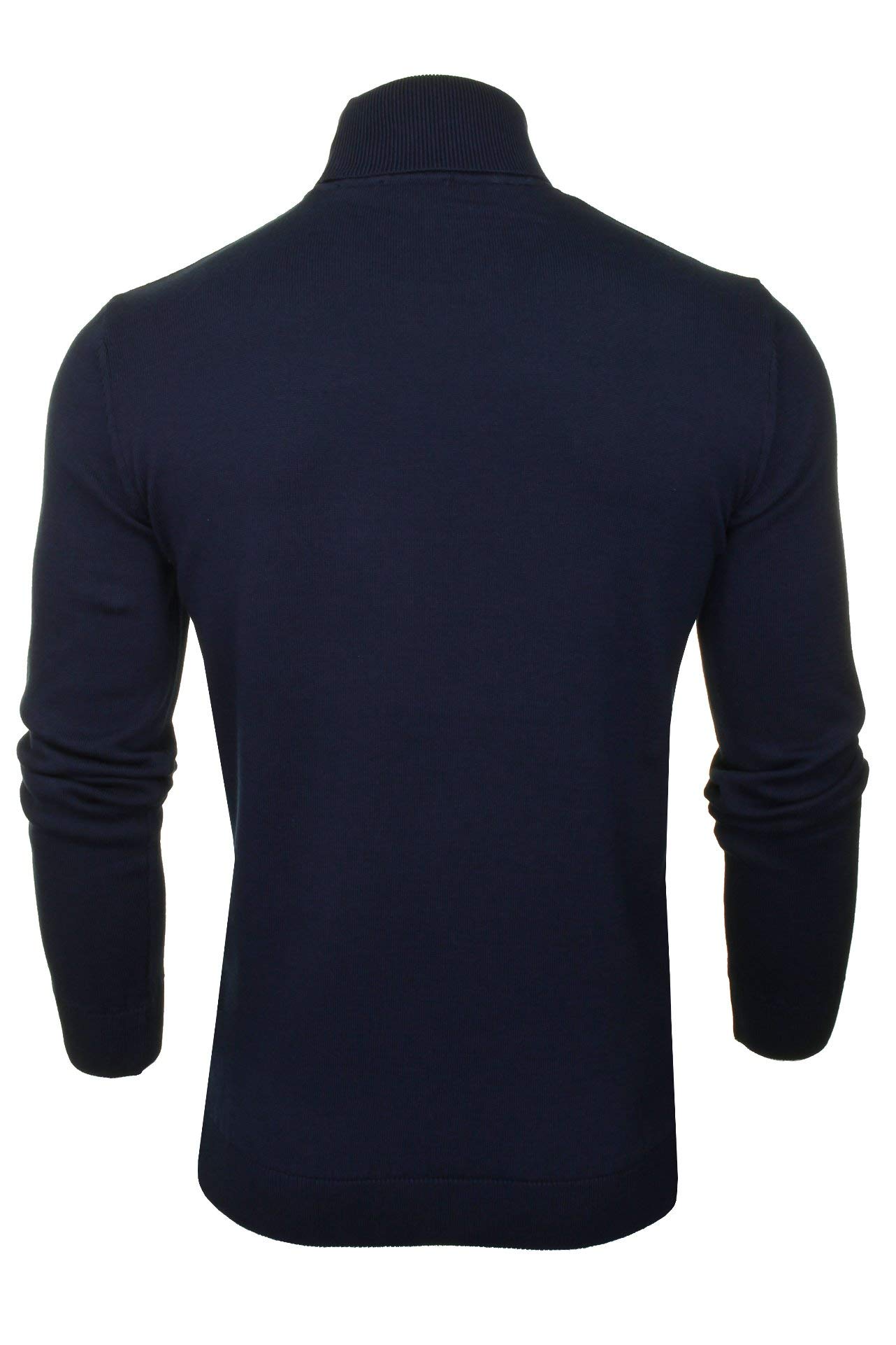 Xact Herren Rollkragenpullover, 100% Baumwolle, Langarm Feinstrick Pulli mit Rollkragen, Slim Fit Strickpullover, Weich Bequem Atmungsaktiv, Klassisches Design für Herbst und Winter