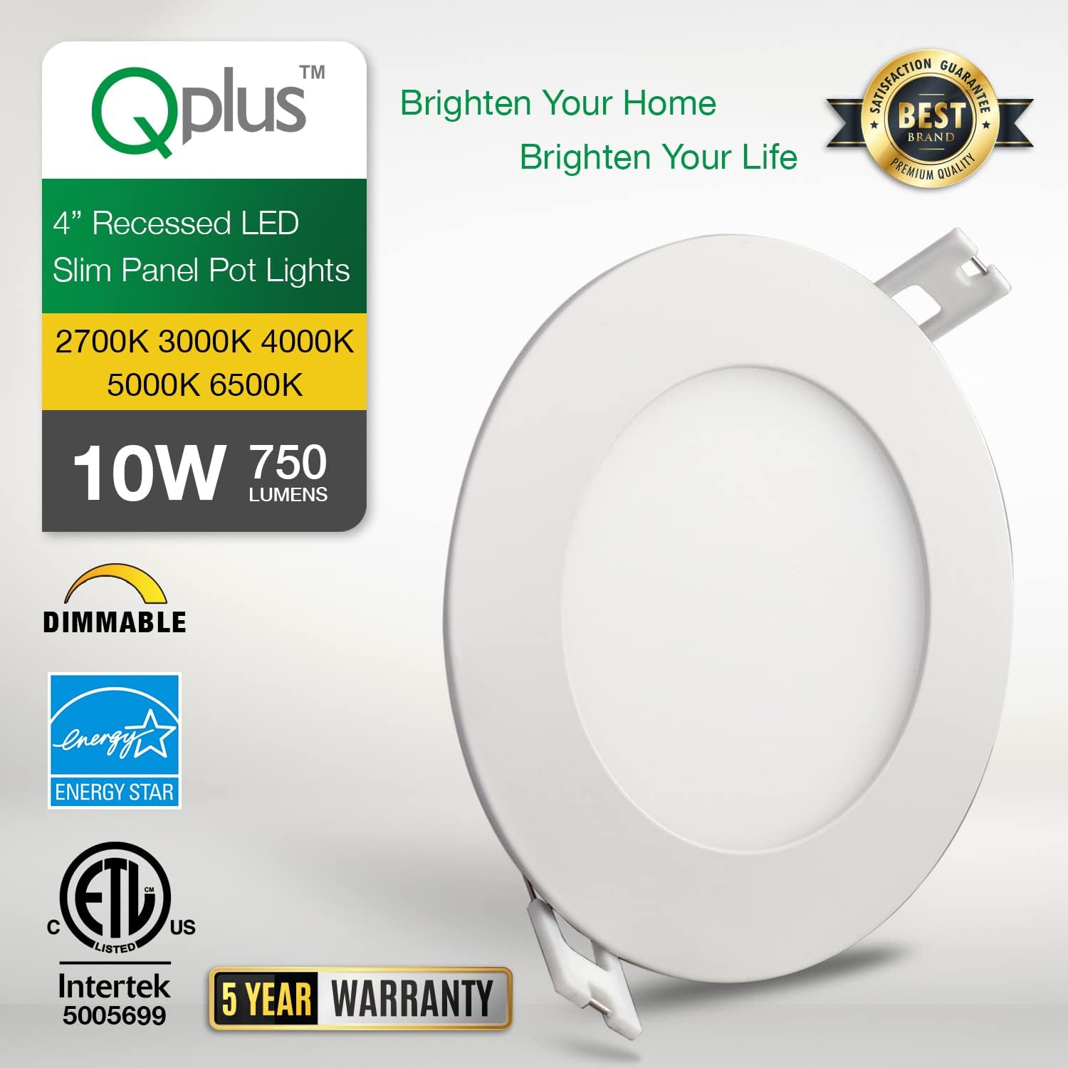Buy QPLUS 4 Inch Slim Panel Ultra Thin Recessed LED Pot Lights