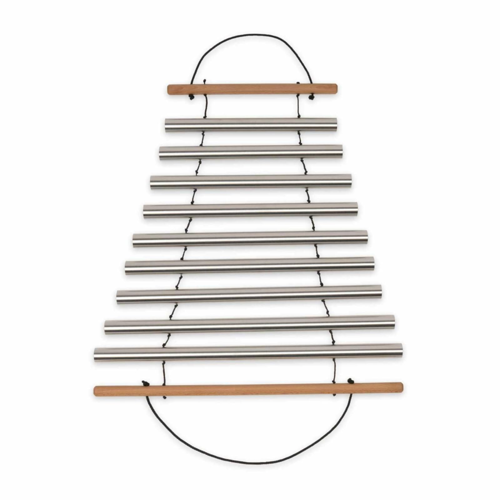 Baoblaze Carillon à Main Carillon Ornemental Tubes Métalliques Instrument de Percussion Décoration Apaisante Maillet Inclus Timbre Brillant Noire Adapté aux Salles de Classe Méditation Patio Couvert