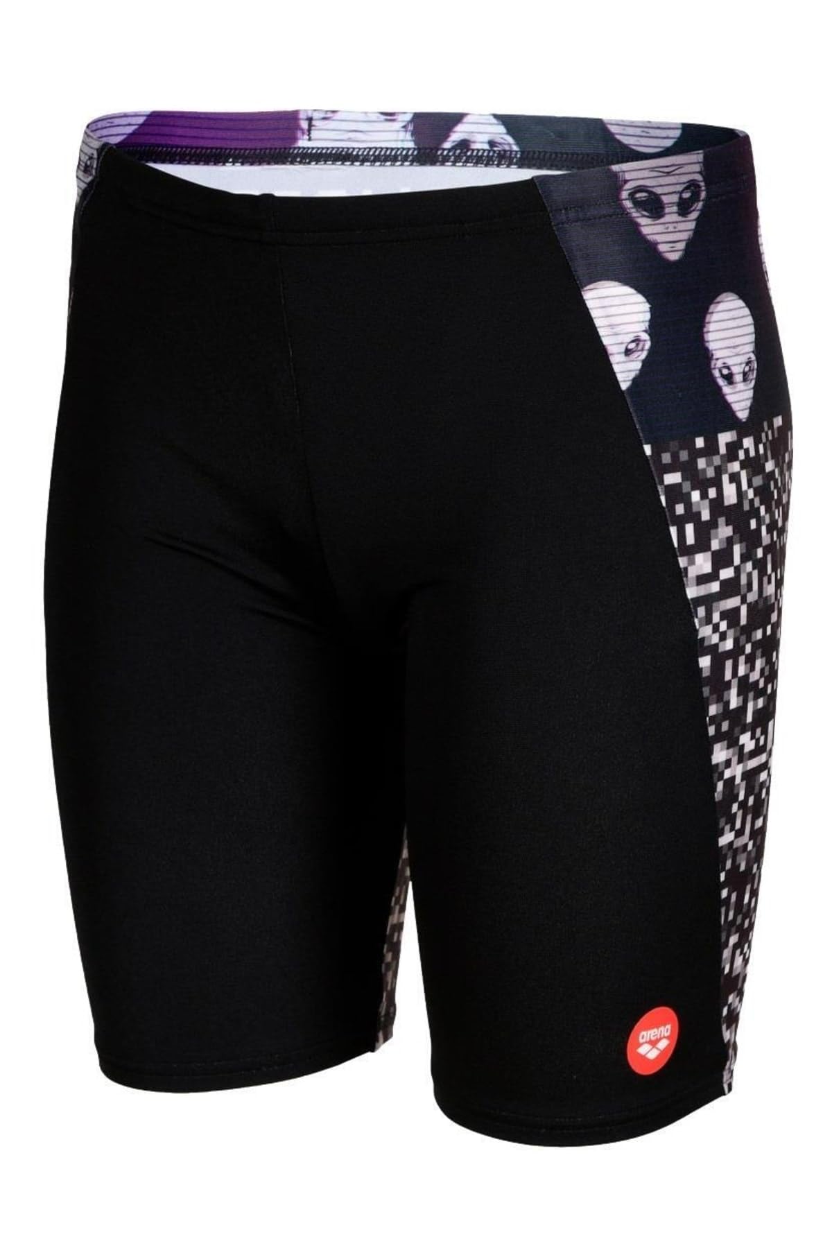 ARENA Boy's Crazy Swim Jammer Place Black-Black Multi