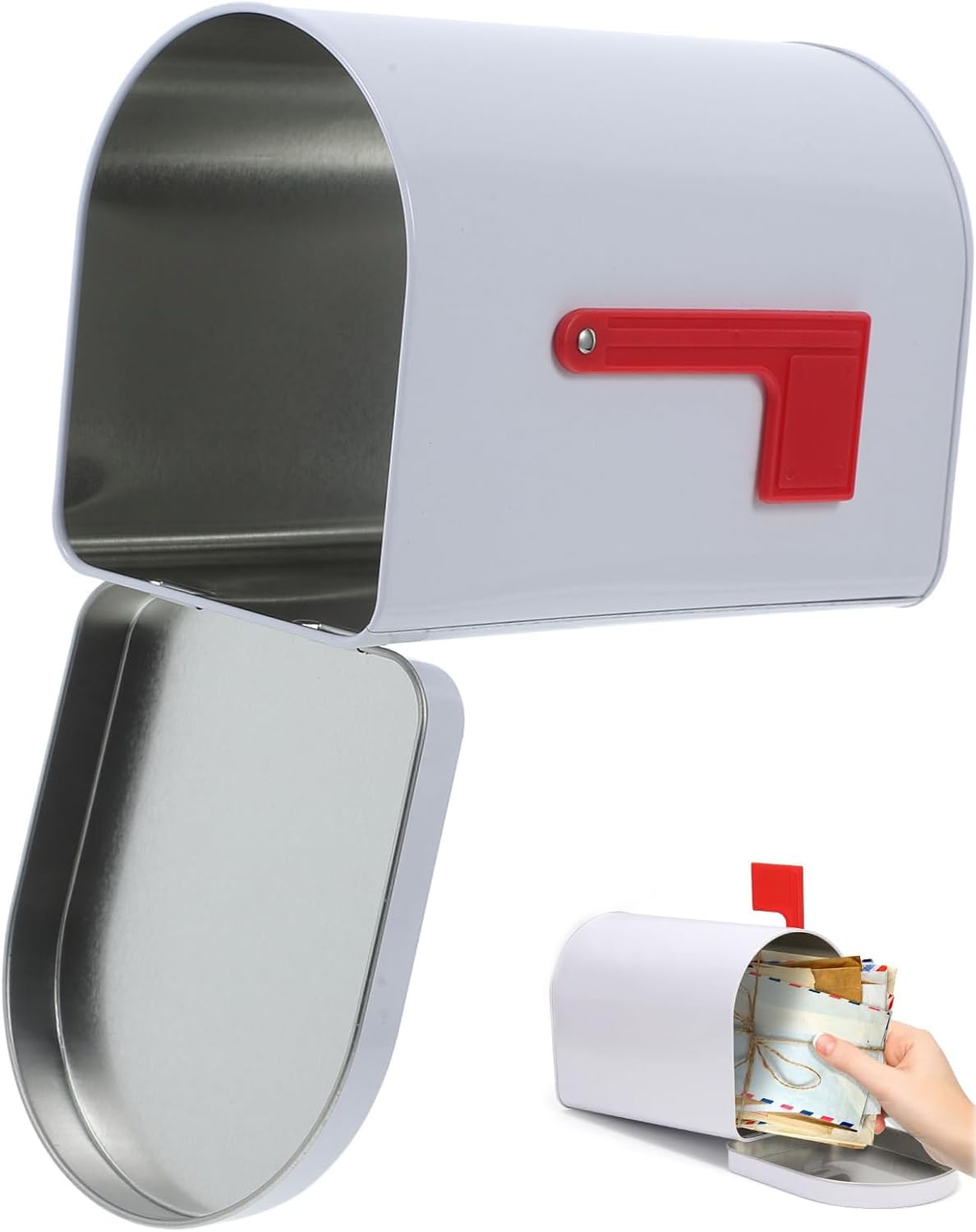 Mini Mailbox Toy Galvanized Steel Kids Mailbox Decorative Outdoor Mailboxes Tinplate Toy Mailbox for Playhouse-image-32