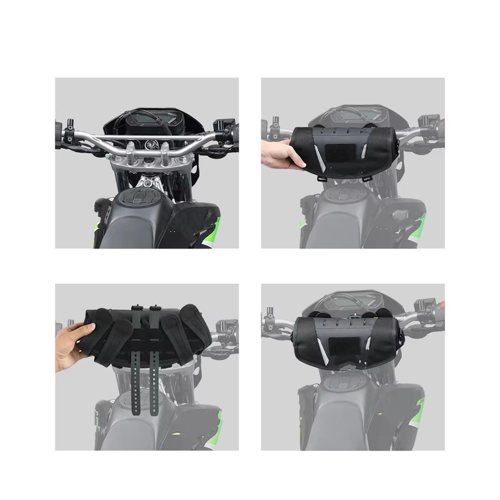 Borsa Laterale Per Moto Per ADV Borsa Da Manubrio Moto Viaggio Stabile Con Sistema Molle Copertura Antipioggia